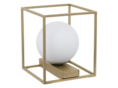 2x Tafellamp beige ijzer 17x16.5x19 EGLO, vallaspra, champagne – kavel bij Onlineveilingmeester