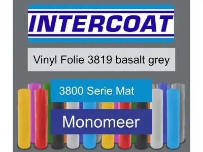 Snijfolie 50m x 61cm Intercoat, 3800 serie mat, 3819 basalt grey – kavel bij Onlineveilingmeester