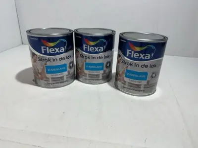 3x Lakverf zijdeglans basis M15 Flexa – kavel bij Onlineveilingmeester