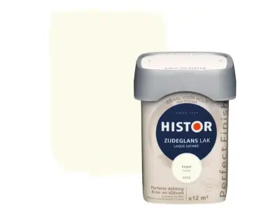 3x Lak zijdeglans Histor, perfect finish, ivoor, 750 ml – kavel bij Onlineveilingmeester