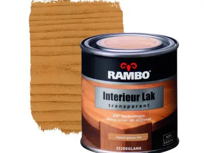 6x Interieurlak transparant Rambo, naturel grenen, zijdeglans 250 ml – kavel bij Onlineveilingmeester