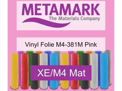Snijfolie 50m x 61cm Metamark, xe/m4 mat, m4-381m pink – kavel bij Onlineveilingmeester