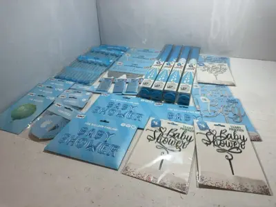 Ca. 29x Baby shower jongen versiering – kavel bij Onlineveilingmeester