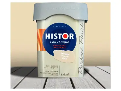 4x Hoogglanslak 0,75 liter Histor, perfect finish lak, belangrijk – kavel bij Onlineveilingmeester