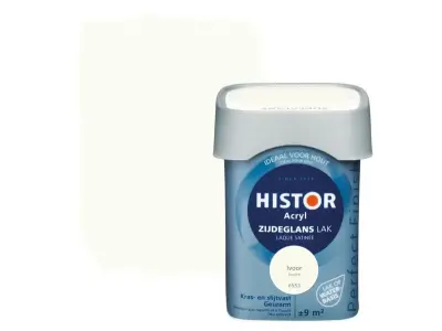 4x Lak waterbasis zijdeglans Histor, perfect finish, ivoor, 750 ml – kavel bij Onlineveilingmeester