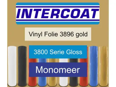 Snijfolie 50m x 61cm Intercoat, 3800 serie gloss, 3896 gold – kavel bij Onlineveilingmeester
