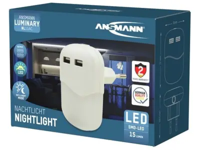 3x USB lader + nachtlampje met schemersensor Ansmann, nl15ac + 2usb – kavel bij Onlineveilingmeester