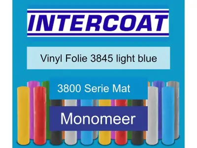 Snijfolie 50m x 61cm Intercoat, 3800 serie mat, 3845 light blue – kavel bij Onlineveilingmeester