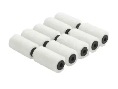 Ca. 50x Lakroller vacht 5,5 cm kern voor gladde lak, wit – kavel bij Onlineveilingmeester