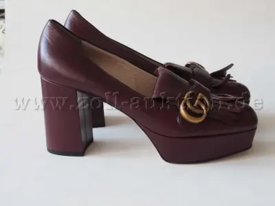 1 Paar Gucci Marmont Leder Pumps Größe 40 – kavel bij Zoll-Auktion, Bonn
