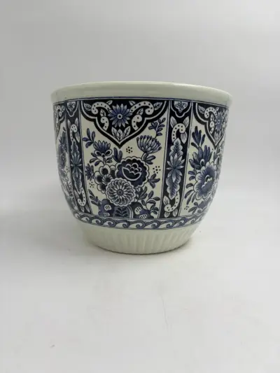 Delfts Blauwe Bloempot – Made for Royal Sphinx by Boch – kavel bij De Kringwinkel, Gent