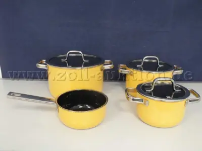 1 WMF Fusiontec Mineral Pro 4-teiliges Topf-Set "Mango Yellow" – kavel bij Zoll-Auktion, Paderborn