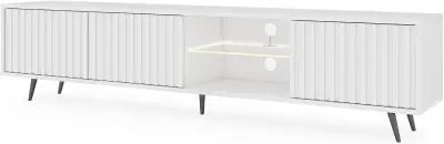 Selsey Bello tv-kast wit met zwarte poten 175 cm – kavel bij GSD Auctions, Zoeterwoude