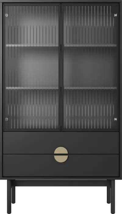Selsey Vitrine kort Stoon - 3 planken - zwart – kavel bij GSD Auctions, Zoeterwoude