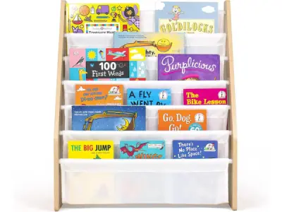 Journey Super Size 6 Etages Kinderboekenrek Wit/Naturel – kavel bij XL Auctions
