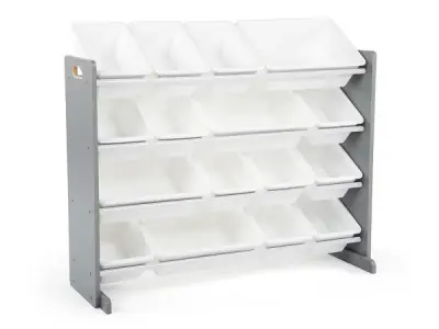 Supersized Grijs/Wit 16-Bin Speelgoedorganizer – kavel bij XL Auctions