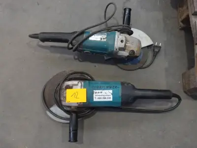 2x Elektrische haakse slijper Makita – kavel bij Openbare Verkopen, Zedelgem