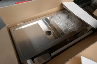 RVS inbouwspoelbak SMEG – kavel bij Openbare Verkopen, Ooigem