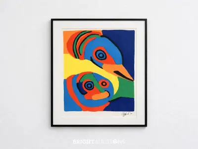 Karel Appel | Oiseau et Personnage (1971) | kleurenlitho 105/125 | ingelijst – kavel bij Bright Auctions