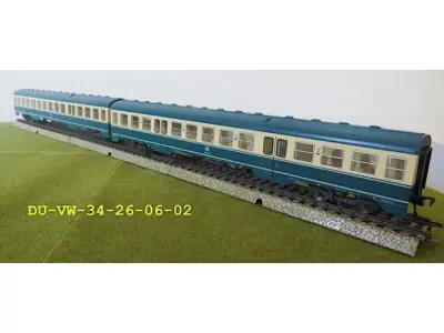 2 Fleischmann Mittelwagen 4436 für Triebwagen Baureihe 614 in der Baugröße H0 – kavel bij Zoll-Auktion, Emmerich am Rhein