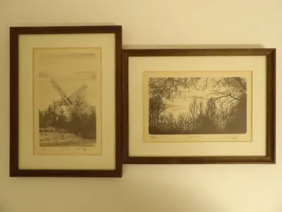 2 lithografieën van Guy Desarzens – kavel bij De Kringwinkel, Leopoldsburg