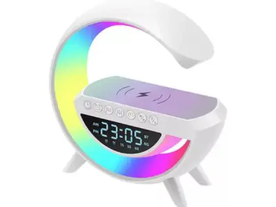 iBello bluetooth speaker LED Wake Up Light draadloze oplader – kavel bij XL Auctions