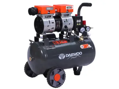 Daewoo luchtcompressor olievrij 24L – kavel bij XL Auctions