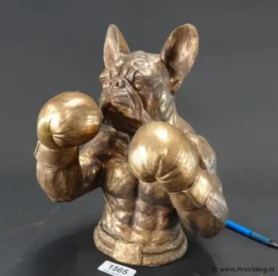 Franse bulldog bokshandschoenen naar Goodyz Franse Bulldog Buste – kavel bij ProVeiling