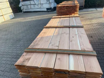 Ca. 74x Douglas Wisselsponning/Halfhoutsrabat, 18x190mm, lengte 300cm – kavel bij Onlineveilingmeester