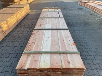 Ca. 72x Douglas Wisselsponning/Halfhoutsrabat, 18x190mm, lengte 500cm – kavel bij Onlineveilingmeester