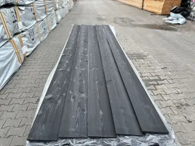 Ca. 100x Zweeds Rabat Zwart Gecoat, 16x195mm, lengte 420cm – kavel bij Onlineveilingmeester