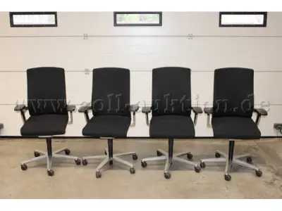 4 Bürodrehstühle von Wilkhahn, Modell ON, Stoff, Schwarz, gebraucht – kavel bij Zoll-Auktion, Berlin