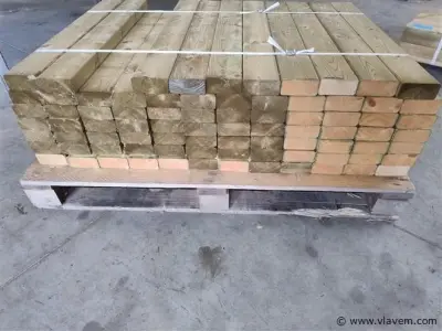 rib 4,5x9,5x80 cm geimpregneerd 82 stuks – kavel bij Vlavem
