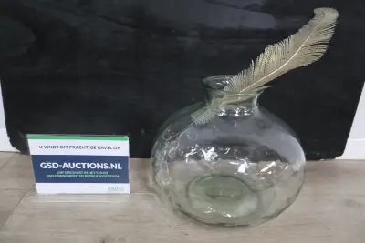 Ronde glazen vaas' – kavel bij GSD Auctions, Zoeterwoude