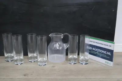Karaf met zes longdrinks – kavel bij GSD Auctions, Zoeterwoude