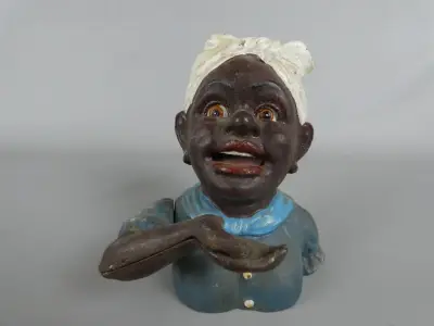 Vintage gietijzeren spaarpot figuur – kavel bij De Kringwinkel, Diest