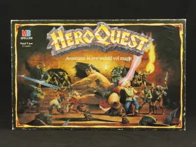 Origineel HeroQuest Bordspel – MB Games – Nederlandstalige Vintage Editie – kavel bij De Kringwinkel, Antwerpen