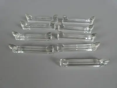 Set van 9 glazen bestekhouders – kavel bij De Kringwinkel, Diest