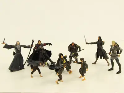 LOTR Actiefiguren Set (9 stuks) - The Fellowship of the Ring - NLP / Marvel – kavel bij De Kringwinkel, Antwerpen