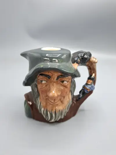 Vintage Royal Doulton Toby Jug "Rip Van Winkle" (D6463) – Handgeschilderd Engels Aardewerk – COPR 1954 – kavel bij De Kringwinkel, Waardamme