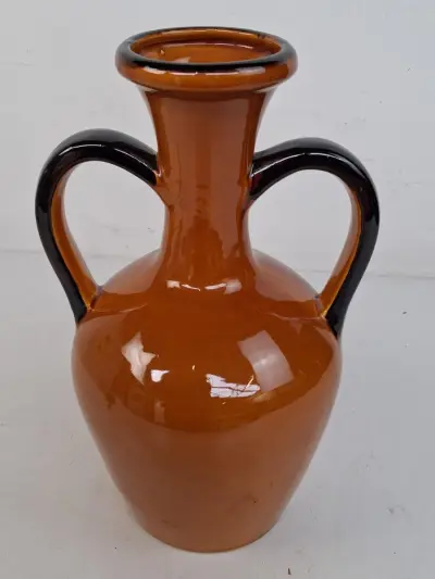 Vintage Franse keramische amfora-vaas – kavel bij De Kringwinkel, Waardamme