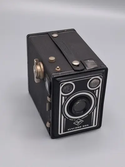 Vintage Agfa Synchro Box boxcamera – kavel bij De Kringwinkel, Waardamme