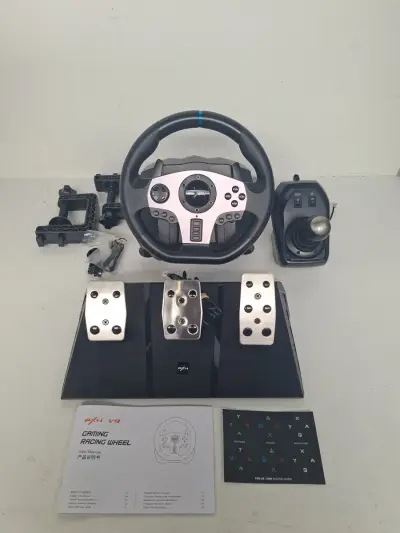 PXN V9 Gaming Racing Wheel Set – 900° Racestuur met Pedalen & Versnellingspook – kavel bij De Kringwinkel, Waardamme