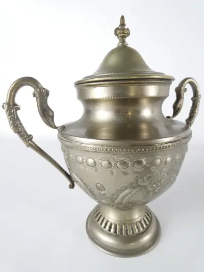 Vintage Marokkaanse siervaas of urn uit Fès – kavel bij De Kringwinkel, Heverlee