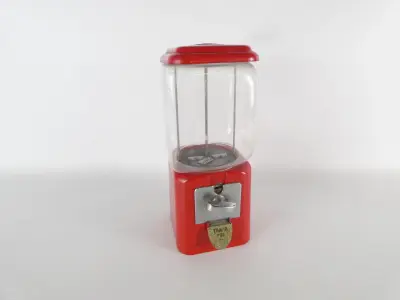Vintage Belgische rode kauwgom- en snoepautomaat (verzamelobject) – kavel bij De Kringwinkel, Heverlee