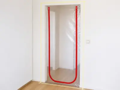 5x Super Prof afsluitfolie met rits 2500x1100mm StofStop – kavel bij XL Auctions