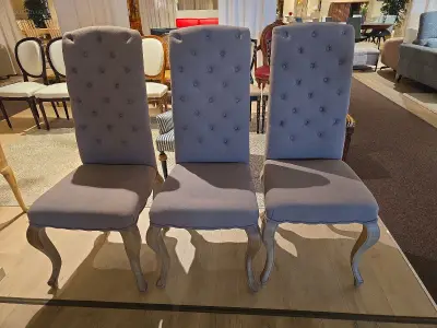 (3x) Stoffen eetkamerstoelen – kavel bij Auctim, Gembloux