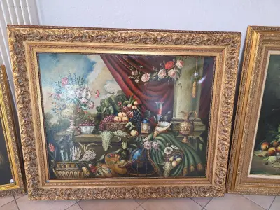 Olieverfschilderij op doek Stilleven – kavel bij Auctim, Gembloux