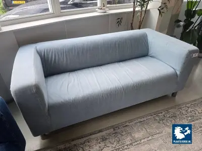 1 x Ikea bank met denim bekleding – kavel bij Plaats Je Bod, Weesp