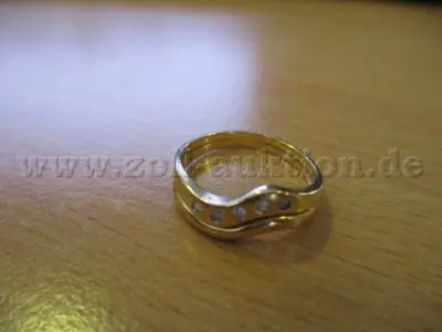 1 Ring Gold 585 mit Stein – kavel bij Zoll-Auktion, Schwerin